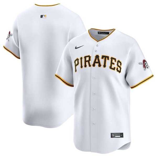 Mens Pittsburgh Pirates Blank White Home Limited Baseball Stitched Jersey Dzhi->pittsburgh pirates->MLB Jersey